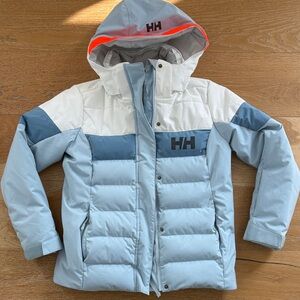 Helly Hansen Kids' Blue and White ski Jacket